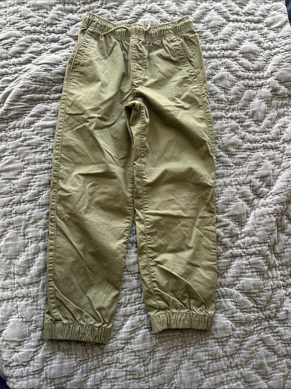 Gap kids Olive Green Elastic-Waist Jogger Pants